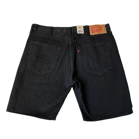 Levi's 501 90s Y2K Black Denim Shorts Men 40 Grunge Original Fit Button Fly NWT - Picture 2 of 12